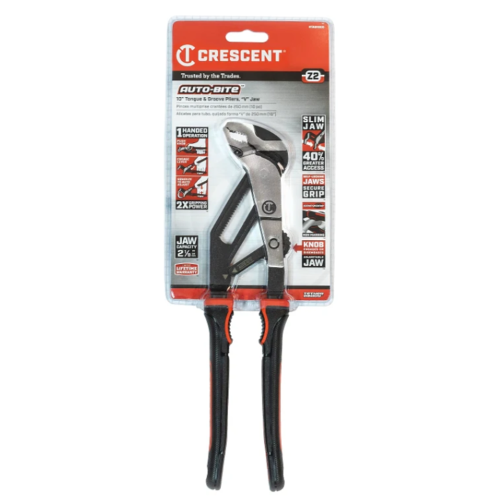 Crescent Z2 Auto-Bite Tongue and Groove Pliers