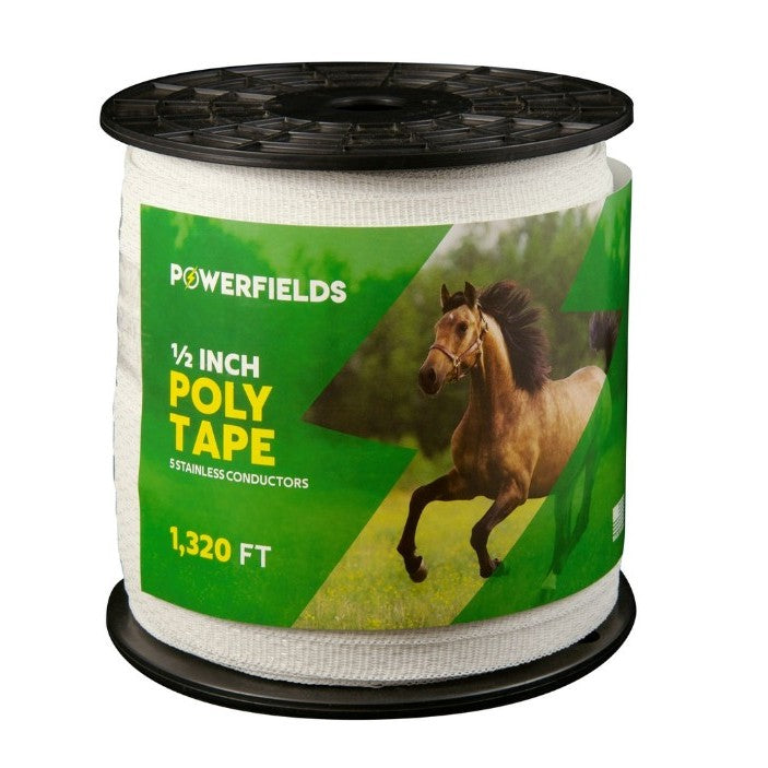 Powerfields Premium Polyfence ½” Wide Poly Tape, 5-Wire