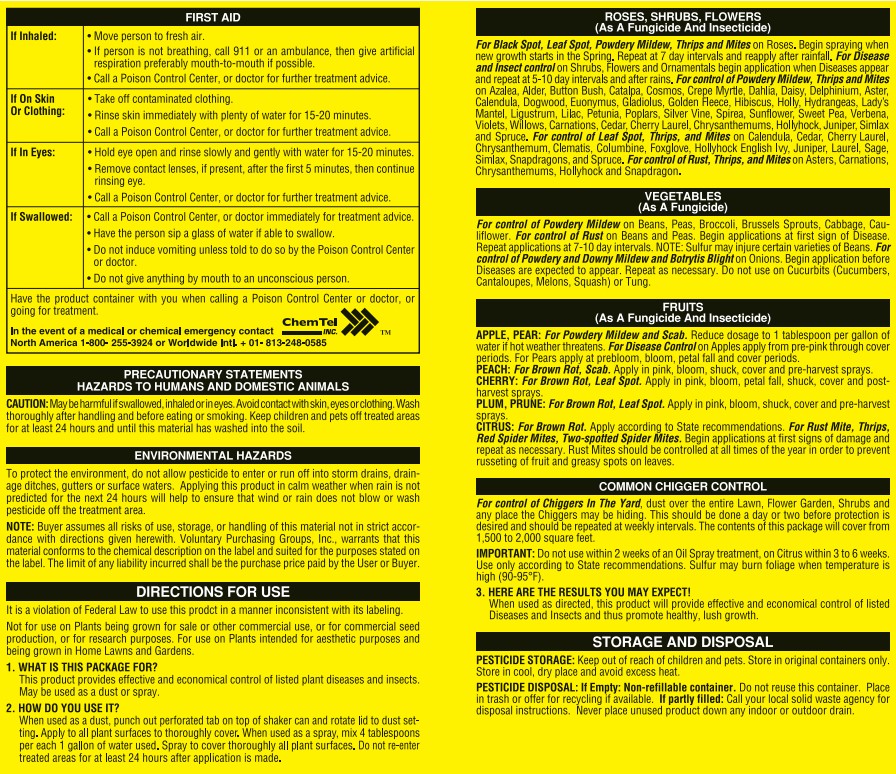 Sulfur Plant Fungicide