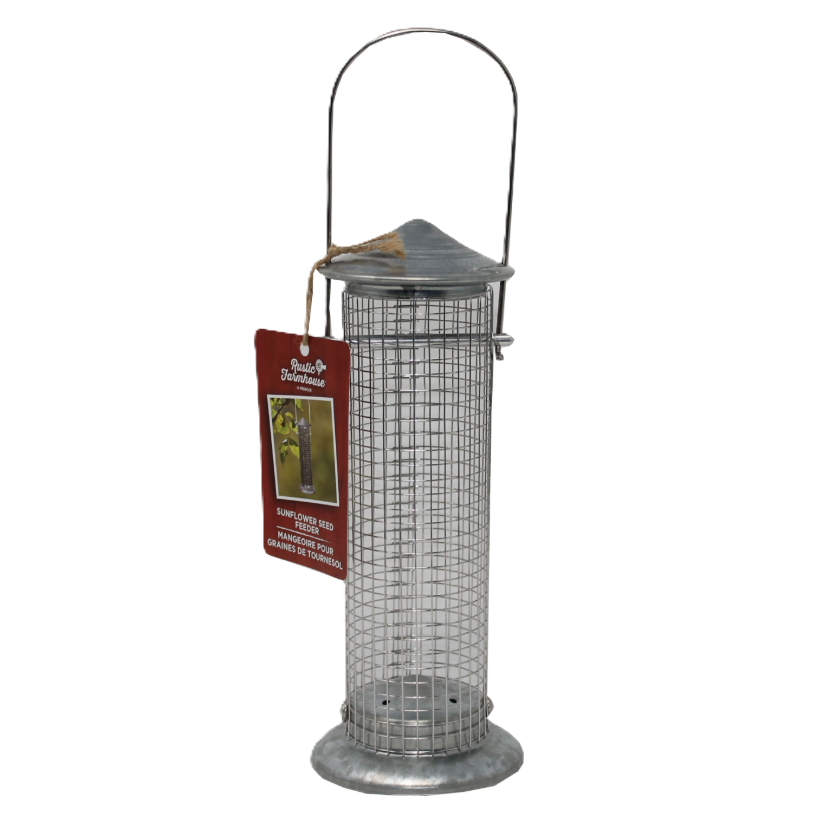 RUSTIC FARMHOUSE SILO SUNFLOWER SEED FEEDER