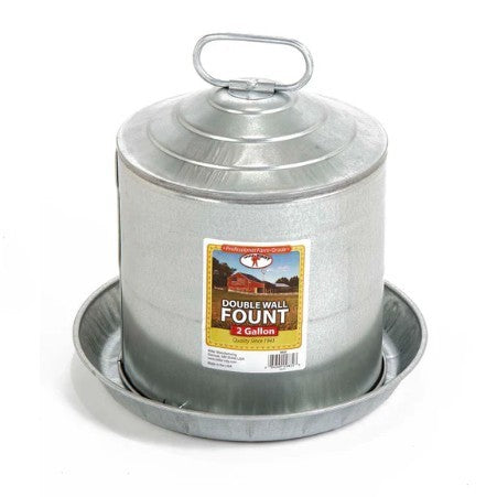 Poultry Waterer Double Wall Galvanized