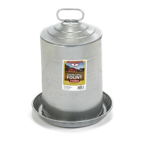 Poultry Waterer Double Wall Galvanized