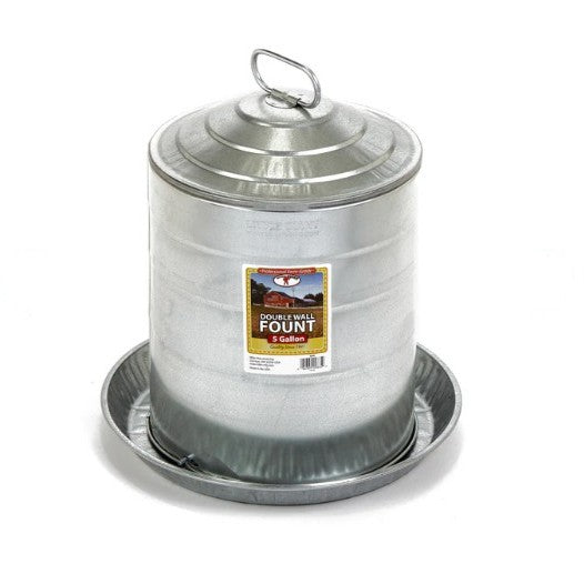 Poultry Waterer Double Wall Galvanized