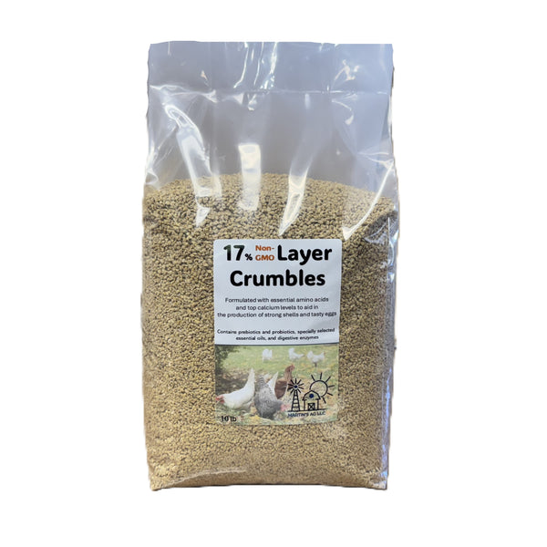 17% Non-GMO Layer Crumbles for Chickens - 10 lb.
