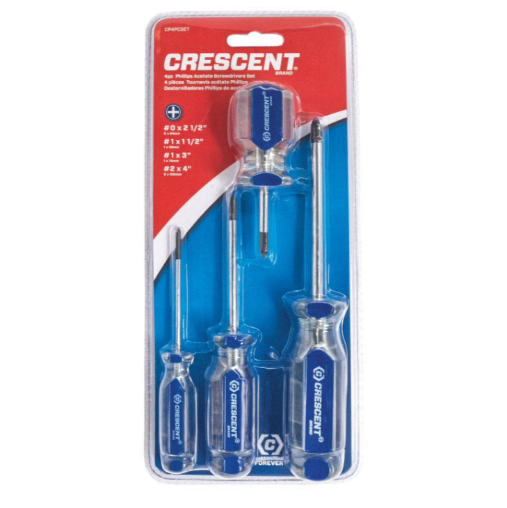 Crescent 4 Piece Phillips Screwdriver Set