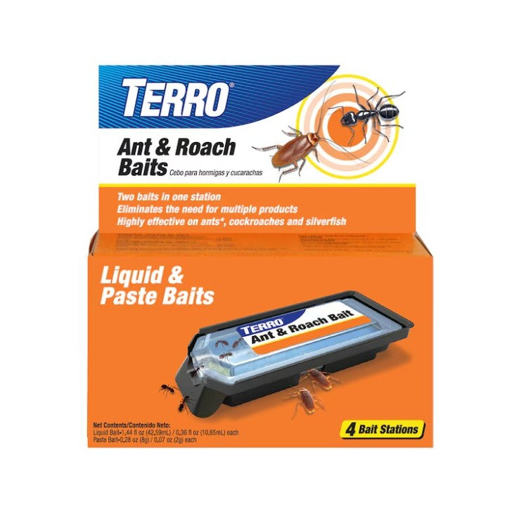 TERRO Ant and Roach 1.72 -fl oz Roach bait station 4 -Pack