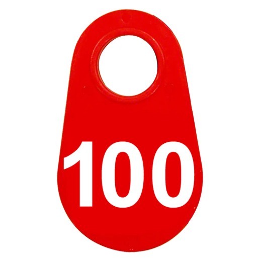 Red Nylon Neck Tag
