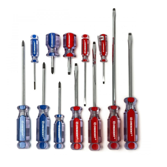 Crescent 12 Piece Phillips/Slotted Acetate Screwdriver Set