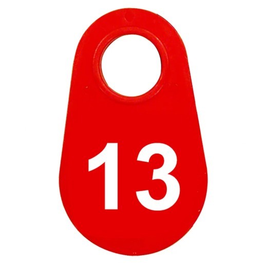 Red Nylon Neck Tag