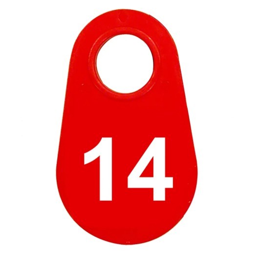 Red Nylon Neck Tag