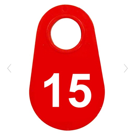 Red Nylon Neck Tag