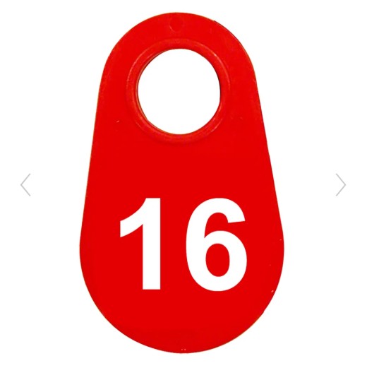 Red Nylon Neck Tag