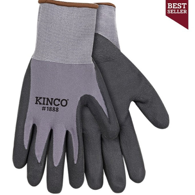 Gray Nylon-Spandex Knit Shell & CoolCoat™ Micro-Foam Nitrile Palm Glove
