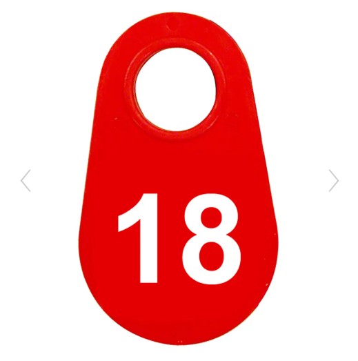 Red Nylon Neck Tag