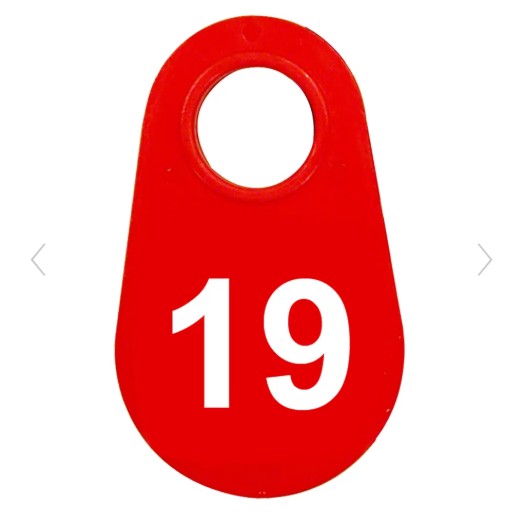 Red Nylon Neck Tag