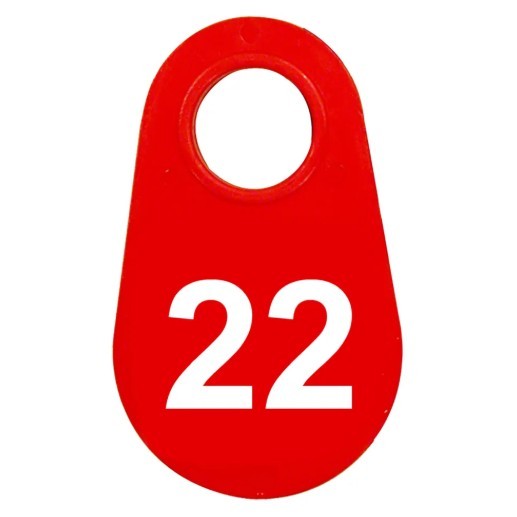 Red Nylon Neck Tag