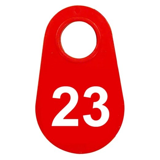 Red Nylon Neck Tag