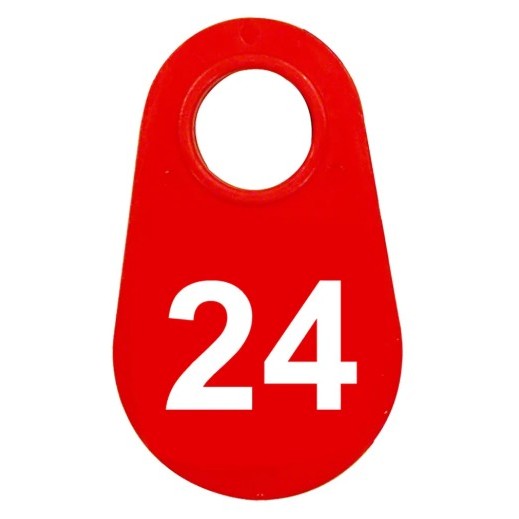 Red Nylon Neck Tag