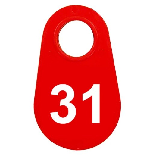 Red Nylon Neck Tag