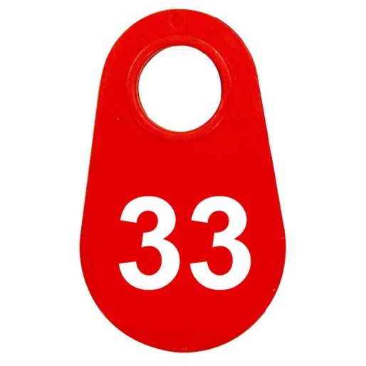 Red Nylon Neck Tag