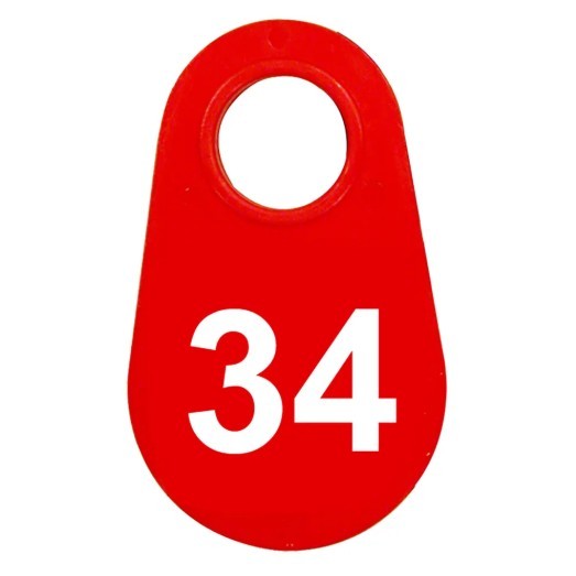 Red Nylon Neck Tag