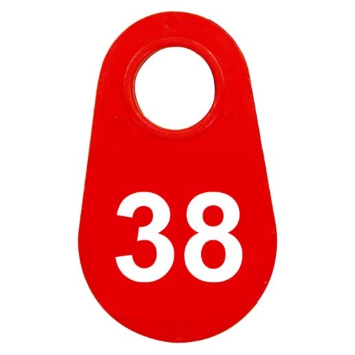 Red Nylon Neck Tag