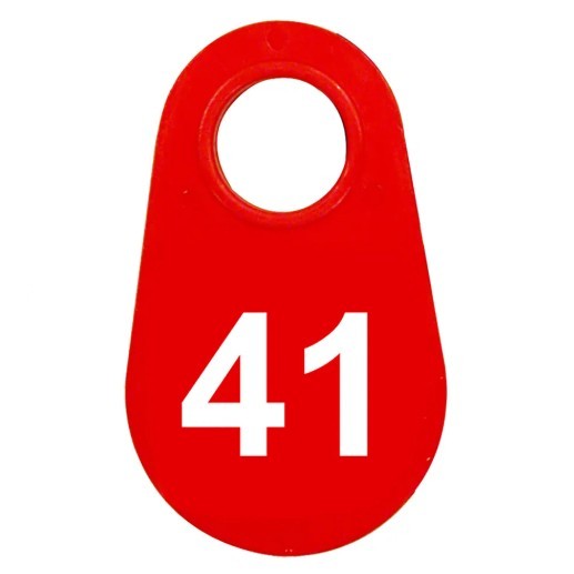 Red Nylon Neck Tag