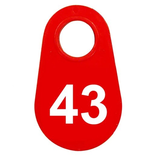 Red Nylon Neck Tag