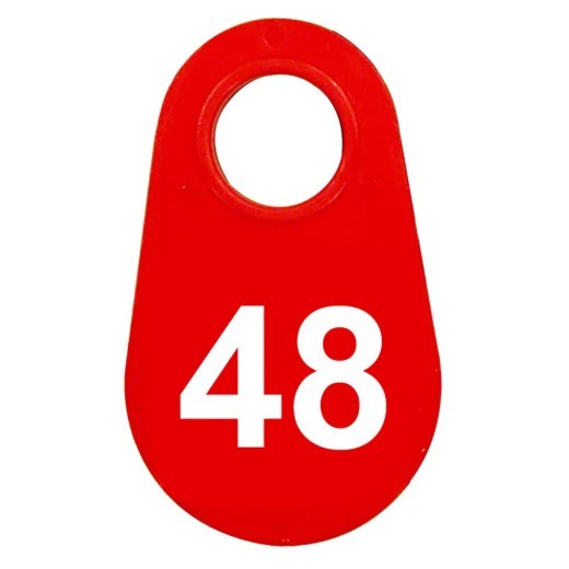 Red Nylon Neck Tag