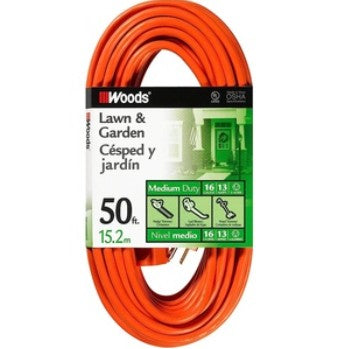 WOODS 3-Outlet 14/3 Extension Cord