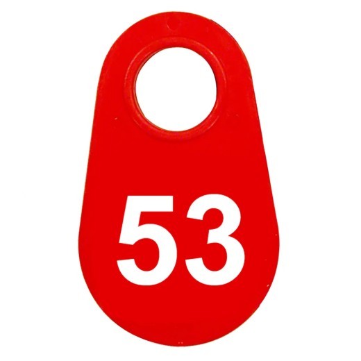 Red Nylon Neck Tag