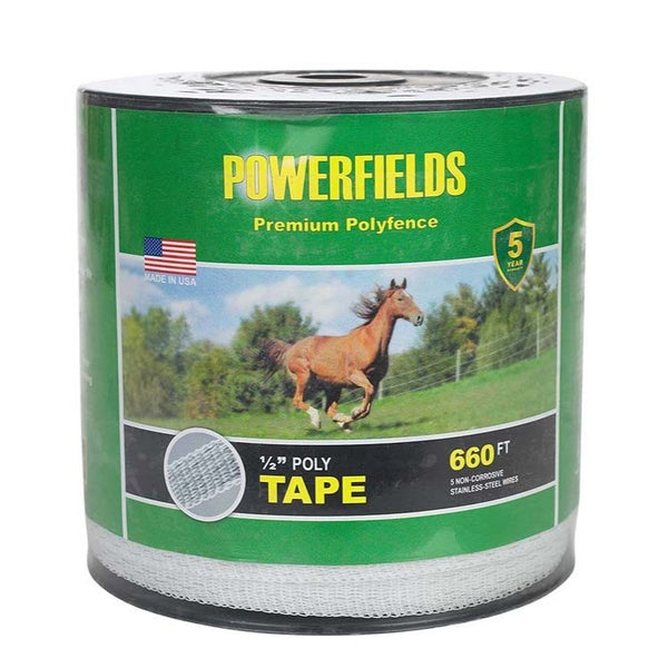 Powerfields Premium Polyfence ½” Wide Poly Tape, 5-Wire