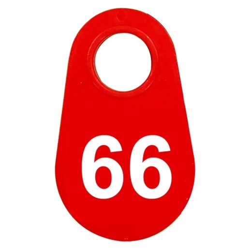 Red Nylon Neck Tag