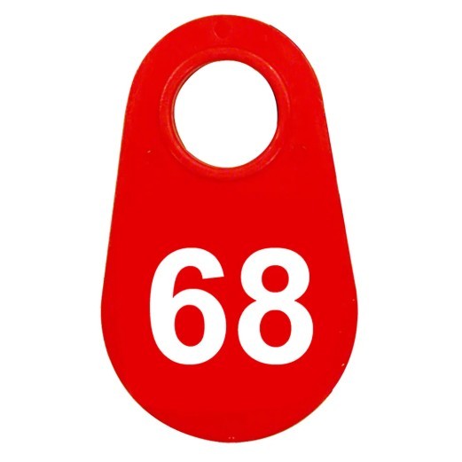 Red Nylon Neck Tag