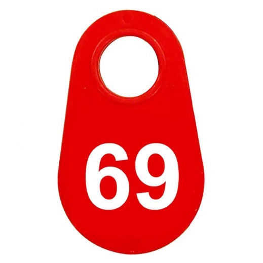 Red Nylon Neck Tag