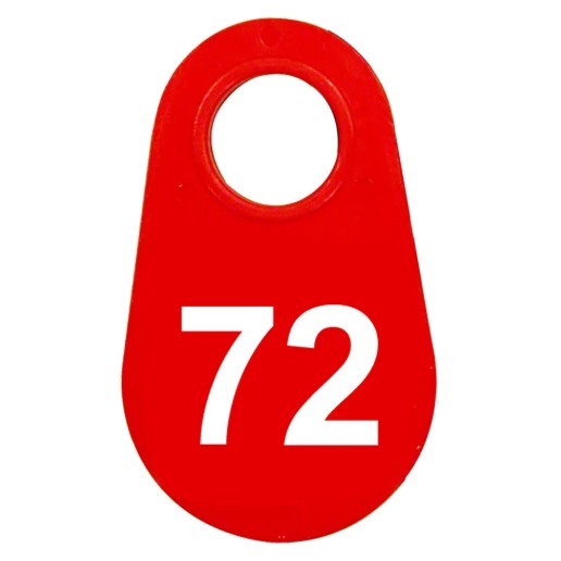 Red Nylon Neck Tag