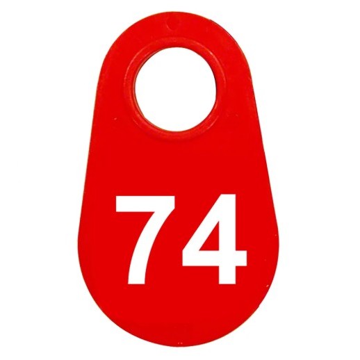 Red Nylon Neck Tag
