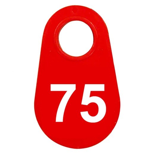 Red Nylon Neck Tag