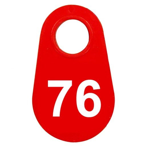 Red Nylon Neck Tag