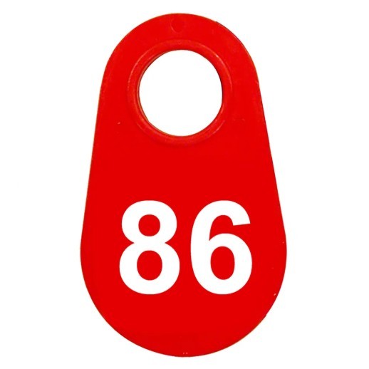 Red Nylon Neck Tag