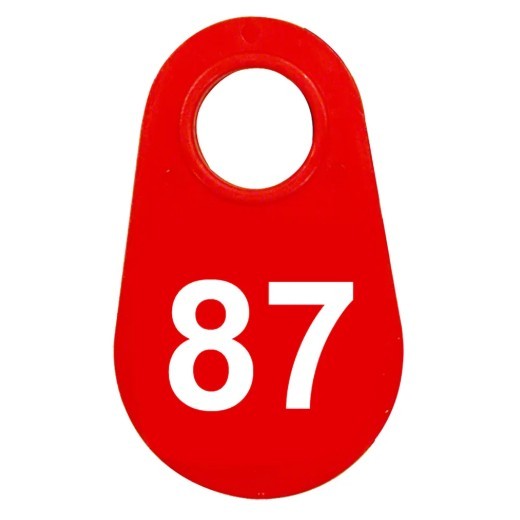 Red Nylon Neck Tag