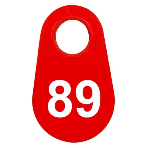 Red Nylon Neck Tag