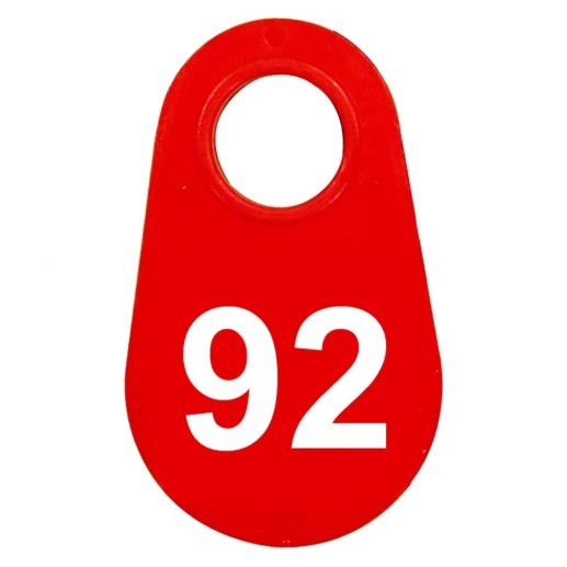 Red Nylon Neck Tag