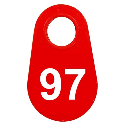 Red Nylon Neck Tag