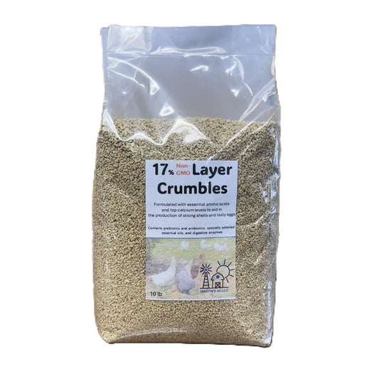 17% Non-GMO Layer Crumbles for Chickens - 10 lb.