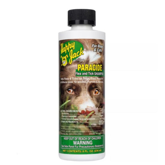 Happy Jack Paracide Flea and Tick Treatment and Prevention Shampoo 8 oz.