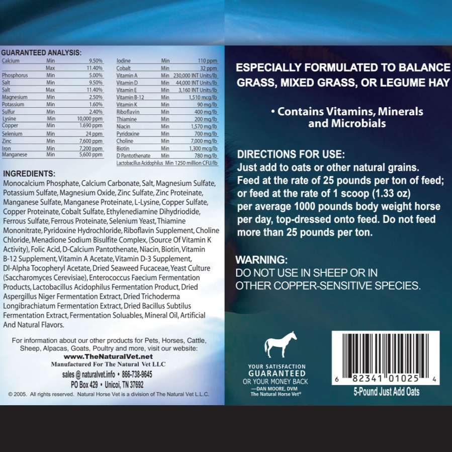 Just Add Oats (5 Pounds 60-Day Supply) Vitamins, Minerals and Probiotic Balancer