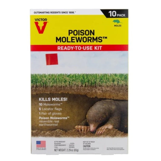 Victor Poison Moleworms - 10 pk