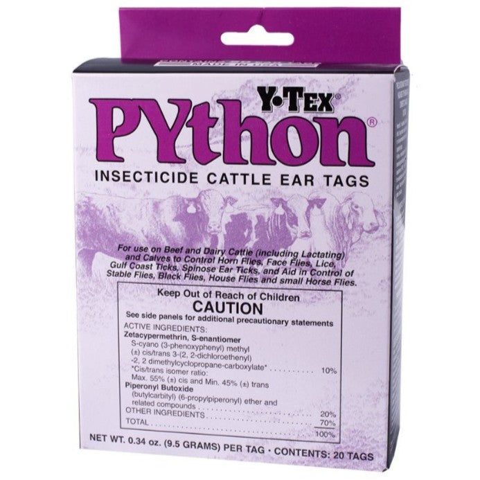 Y-Tex Python Insecticide Cattle Ear Tag
