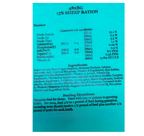 Sheep Ration 15%